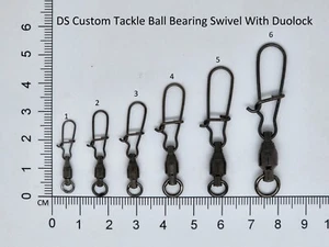 Cuscinetto palla da pesca girevole clip blocco duo scatto 24 pz taglia da #0 a #6 - Foto 1 di 8