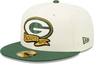 Cappello aderente New Era Green Bay Packers 2022 Sideline NFL crema 59FIFTY taglia 7-8 - Foto 1 di 8