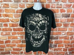 vintage NWT Liquid Blue skull shirt - sz L - 2004 y2k tee deadstock aop - Picture 1 of 5