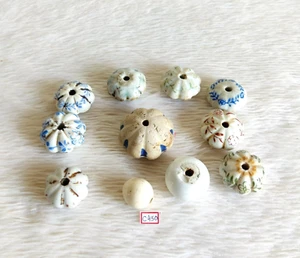 Vintage Original Victorion Ceramic Knobs Colourful Old Collectible 11 Pcs C450 - Picture 1 of 5
