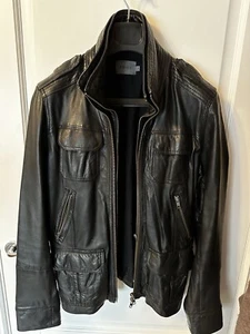 reiss leather jacket men - Picture 1 of 5