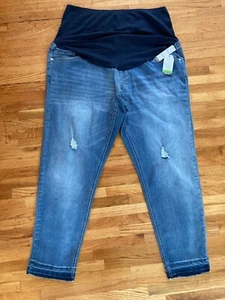 NEW maternity skinny jean pants XXL (20) Comfort Belly Band - Picture 1 of 8