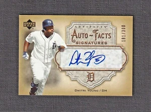 2007 Upper Deck Artifacts Dmitri Young "AUTO-FACTS" Autograph Insert #AF-DY /300 - Picture 1 of 4
