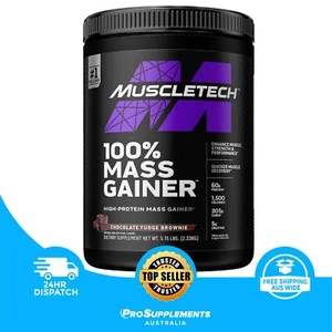 MUSCLETECH 100% Mass Gainer, 5.15 lbs (2.33 kg), 7 Servings, 2 Flavours - Picture 1 of 8