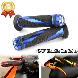 Empuñaduras de gel universales para manillar de motocicleta de 7/8" 22 mm para Suzuki Honda Yamaha - Imagen 1 de 12