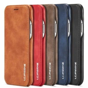 Premium Wallet Phone Case for IPhone SE2 Xr X Xs Card Holder Flip Leather Cover - Picture 1 of 11