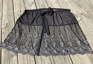 Silver On Black Lace Apron Octoberfest Apron Birthday Gift apron For Women New - Picture 1 of 6