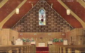 Erste christliche Kirche Innen Luftaufnahme H Deitch Pastor Salem Ohio Postkarte - Bild 1 von 2