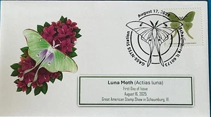 AFDCS 6031 Luna Moth GAAS NTSS Station Schaumburg IL Moth Cancel - Picture 1 of 1