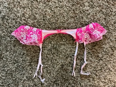 Винтажный Victoria Secret подвязки размер M/L Dream Angels ярко-розовый - Изображение 1 из 4