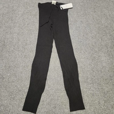Varley Leggings Womens Large Black Mocado Ribbed Knit Drawstring Baselayer - Image 1 of 4