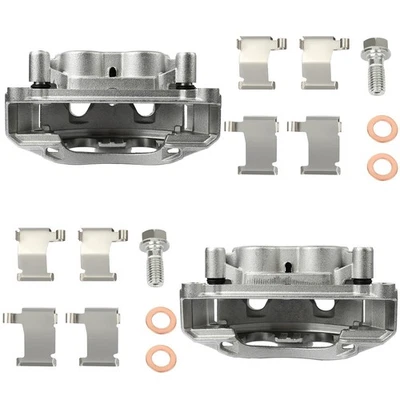 Par de pinzas de freno delanteras izquierda derecha plateadas para GMC Sierra 2500/3500 HD 2011-2017 Foto 1 de 4