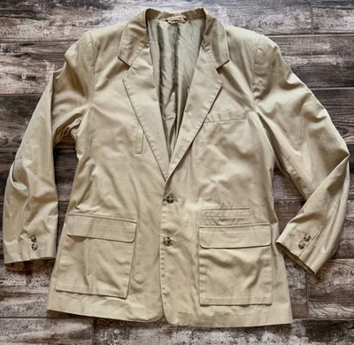 Chaqueta de Colección Banana Republic Para Hombres Abrigo de Tareas Safari Bush Caqui Blazer de Campo Talla 44L Foto 1 de 4
