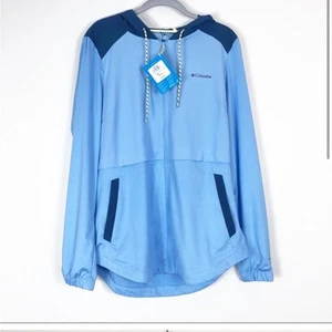 NWT Columbia vestia hills blue zip up jacket with sun protection - Picture 1 of 5