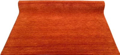 Handloom Solid  Wool Rug - 5x8 8x10 ft Handmade Carpet for Modern Living Room - Image 1 of 4