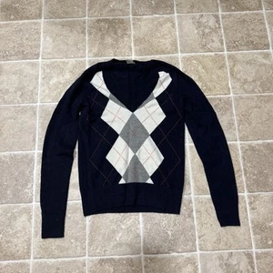 J.Crew Argyle Cashmere Sweater Women’s Size Small - Picture 1 of 6
