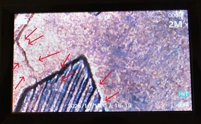 S Penny 1955 troquel de doble error múltiple sin circular, roturas, coños rojo arco iris Foto 1 de 4