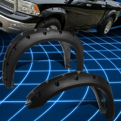 Protector de llamaradas de guardabarros de rueda estilo remachado de bolsillo para Dodge Ram 1500 09-23 Foto 1 de 4