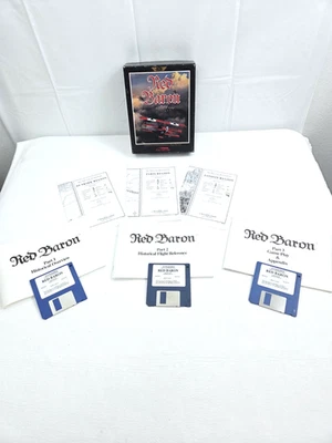 RED BARON Great War Planes Dynamix c.1991 PC Video Game Ver # 1.0 MS-DOS  IBM  - Image 1 of 4