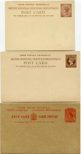 BRITISH HONDURAS POSTAL CARDS HG1, 3, 18 - Picture 1 of 1