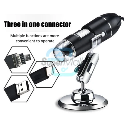 1600X 8LED Digital USB Handheld Microscope Endoscope Magnifier Camera 3 in 1 USB - Bild 1 von 4