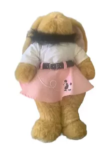 Gonna barboncino coniglietto coniglietto orecchie floppy Build A Bear 18" anni 50 calzino hop morbido peloso - Foto 1 di 15