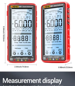 Multimetro Digitale Professionale ANENG 681 Ricaricabile - Tester di Tensione AC - Foto 1 di 18