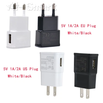 5V 1A/2A US/EU Plug 1 Port USB Wall Charger Travel Power Charging Adapter - Image 1 of 4