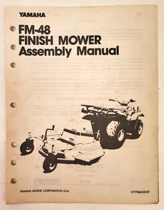 1987 Yamaha FM-48 FM48 Finish Mower Factory Assembly Manual - Picture 1 of 10