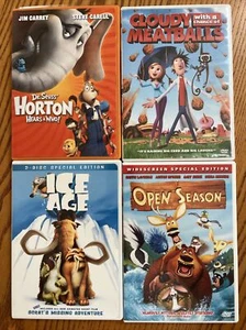 Lot (4) Animated Family DVD’s - Open Season - Ice Age - Horton Hears a Who + - Foto 1 di 11