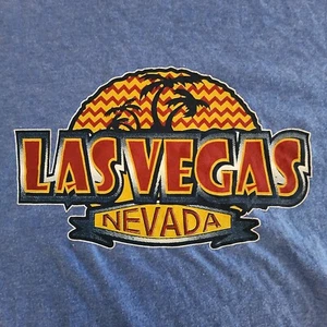 Las Vegas Blue Short Sleeve T-Shirt Men's L/XL   - Picture 1 of 7