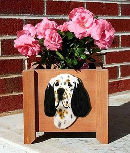 English Setter Planter Flower Pot Tri - Picture 1 of 1