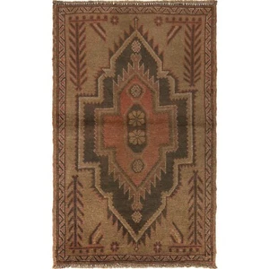 Traditional Classic Antique Rug Handmade Oriental Vintage Rug, 2'8x4'2 ft B16732 - Picture 1 of 8