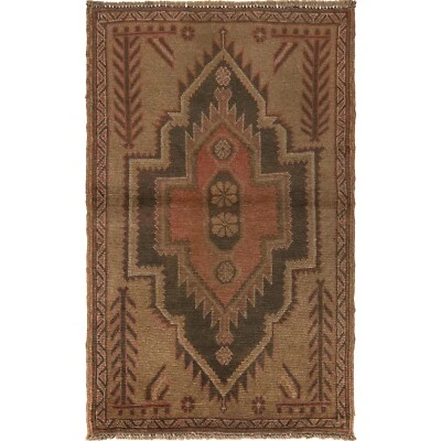 Traditional Classic Antique Rug Handmade Oriental Vintage Rug, 2'8x4'2 ft B16732 - Image 1 of 4