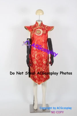 Disfraz de cosplay Bayonetta acgcosplay vestido rojo brocado hecho en tela Foto 1 de 4
