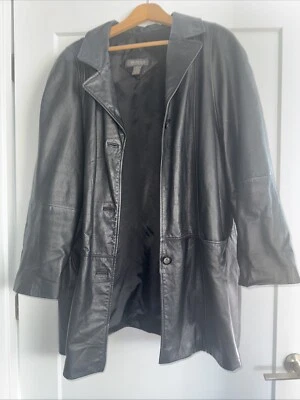 Abrigo largo de cuero Design And Co. Lane Bryant Foto 1 de 3