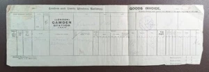 1919 London & North Western Railway Goods Invoice – Camden Station to Keswick - Picture 1 of 3