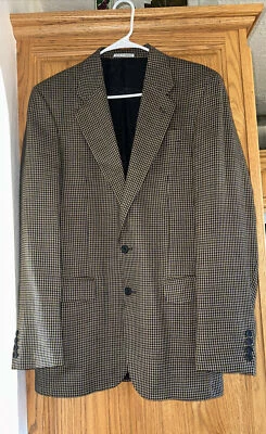 Pre-O Windsor & Wells Made England Wool Tan/Blue Black Blazer Suit Jacket Sz:38L - Image 1 of 4