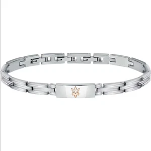 BRACCIALE UOMO MASERATI JEWELS JM121ATK12 ACCIAIO ARGENTO ORIGINALE PE 2023 - Bild 1 von 6