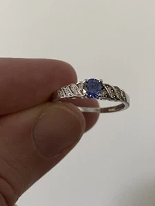 dimonique ring Tanzanite Size S - Picture 1 of 10