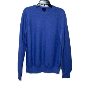 J.CREW MEN'S COTTON SWEATER Size Large Blue Long Sleeve Pullover - Picture 1 of 5