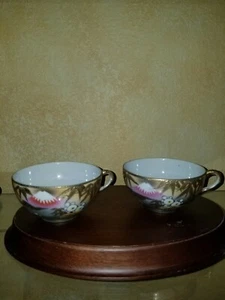 Nippon Hand Painted Porcelain Tea Cups  - Picture 1 of 5