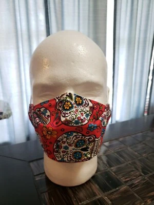 Mascarilla facial 3D de moda Día de los Muertos. Talla adulto Foto 1 de 4