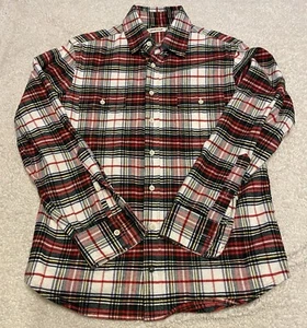 Camisa de franela Taylor Stitch para hombre talla 38 roja a cuadros con botones - Imagen 1 de 10