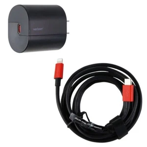 Verizon 30W Fast Charge USB-C Wall Adapter with 6-Foot USB-C To Apple Cable - Picture 1 of 3
