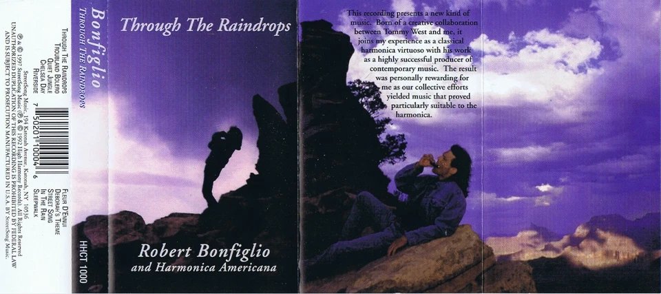 Through The Raindrops Bonfilglio cassette High Harmony Records New Age - Image 1 of 1