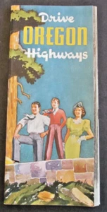 VTG 1939 Drive Oregon Highways Booklet Map Tourist Mountains Lakes Beaches - Picture 1 of 7