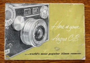 ARGUS C-3 35mm camera instruction manual - Picture 1 of 1
