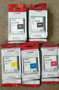 Oryginalne wkłady atramentowe Canon PFI-107 (130ml) - PL Darmowa wysyłka! - Zdjęcie 1 z 7