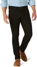 Lee Mens Brushed Back Straight Fit Tapered Leg Jean Black Size 31W x 30L